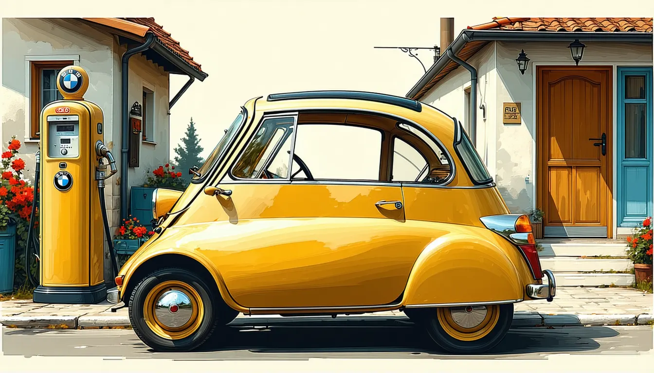 découvrez l'histoire fascinante de la bmw isetta de 1955, la microcar emblématique qui a marqué son époque par son design unique et ses caractéristiques innovantes. plongez dans l'univers de cette voiture iconique au charme intemporel.